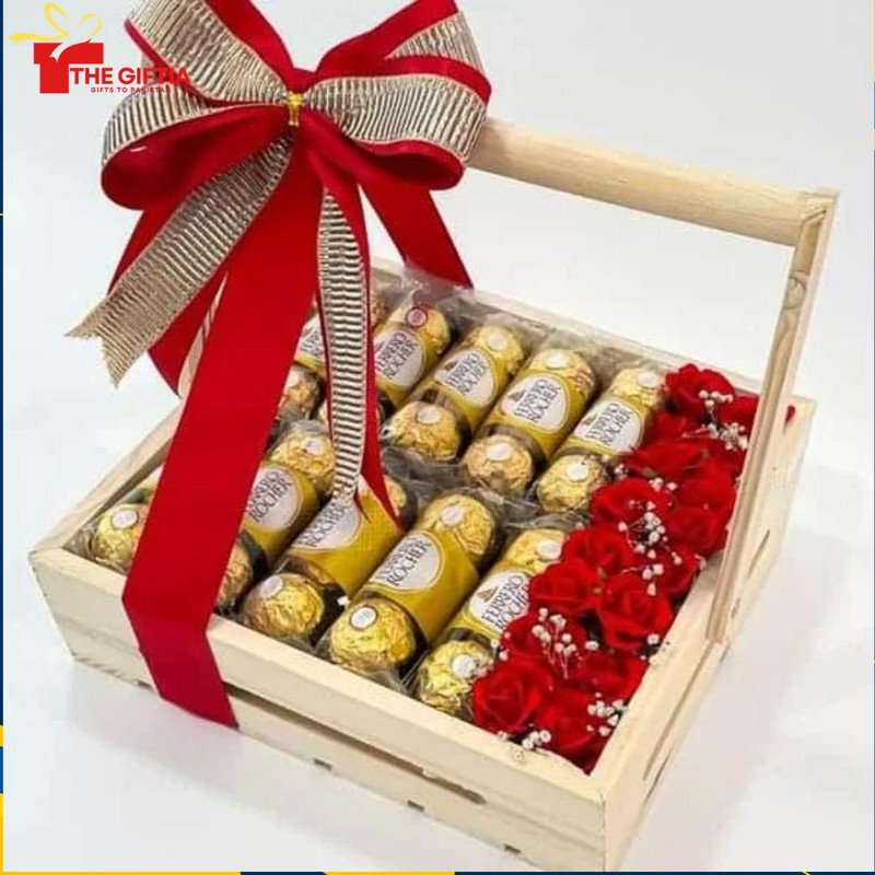 Chocolate Roses Basket