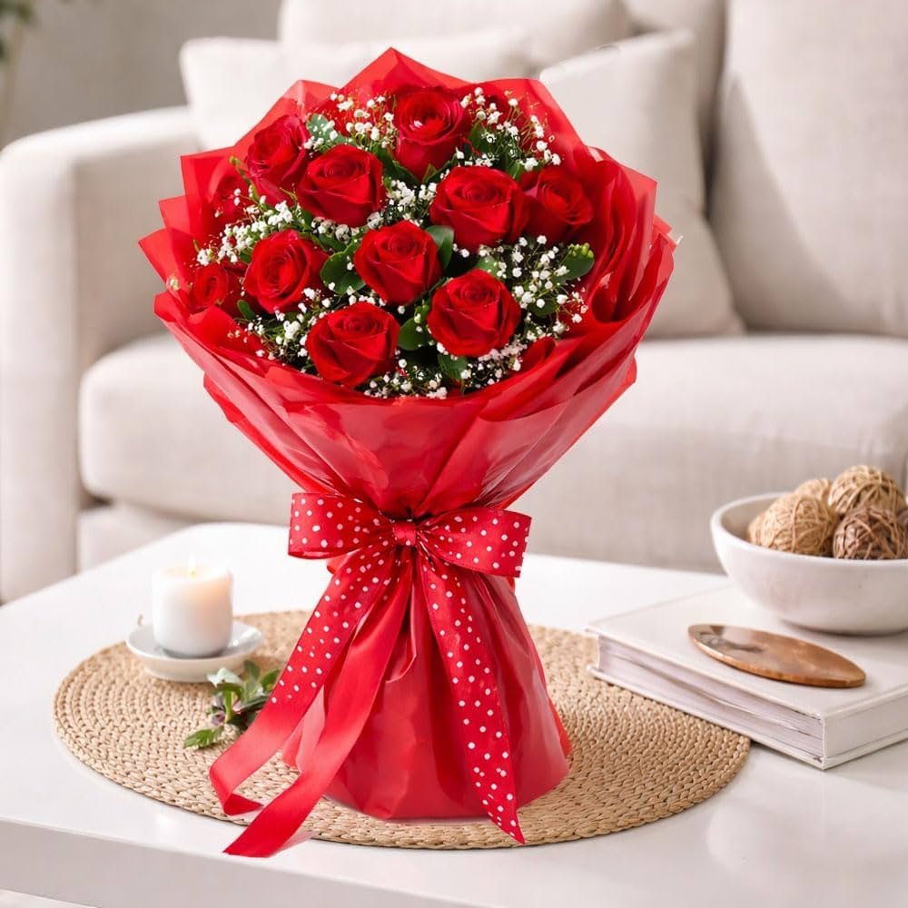 12 Red Roses Bouquet