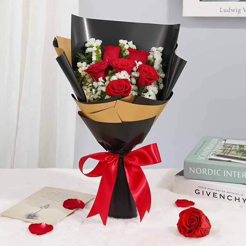 Red Roses Flower Bouquet