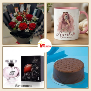 Ultimate Gifts Combo Pakistan: Flowers, Mug, Perfume & Cake