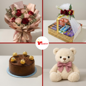 Ultimate Gift Combo Pakistan - Flowers, Cake, Chocolates & Teddy